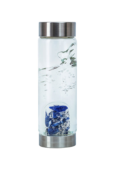 Gem Water Bottle, VitaJuwel ViA, Glass Bottle with GemPod Crystals - Balance Old