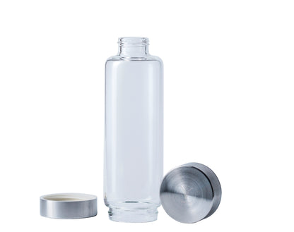 Gem Water Bottle, VitaJuwel ViA Glass Bottle without GemPod Crystals