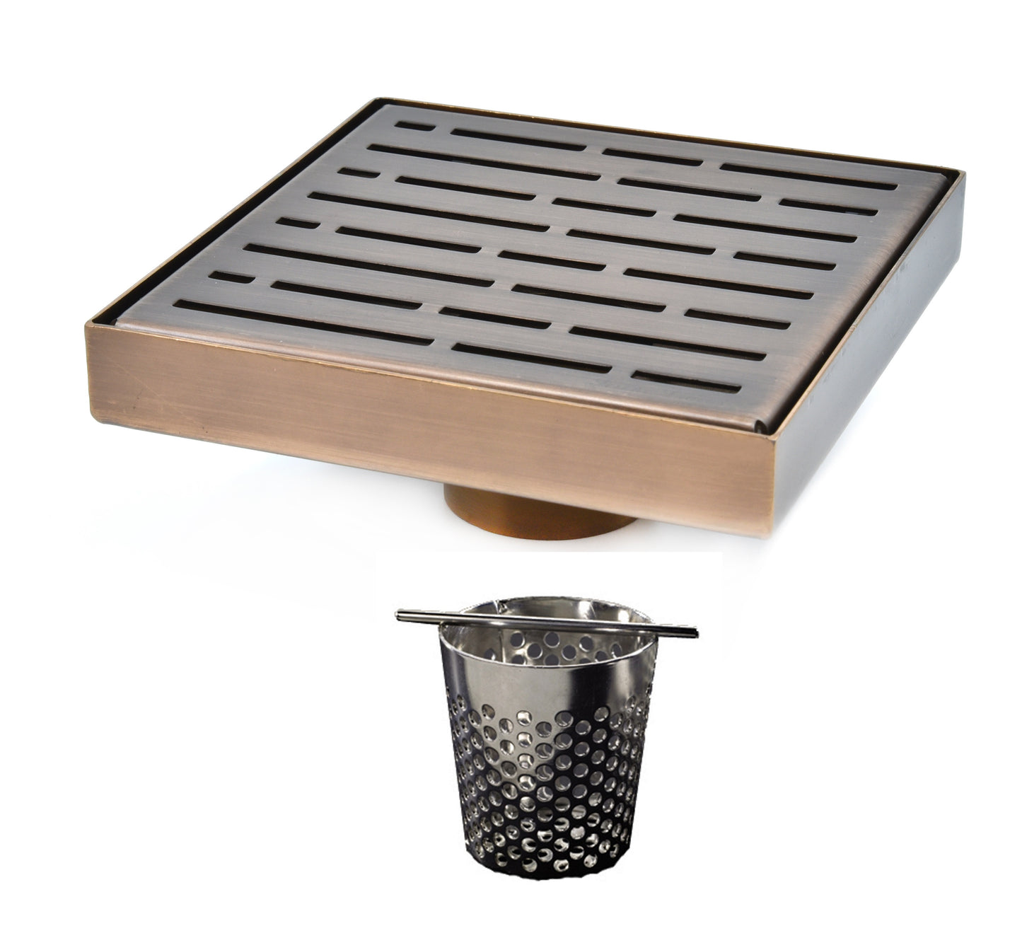 SereneDrains 6 Inch Oil Rubbed Bronze Shower Drain Cover