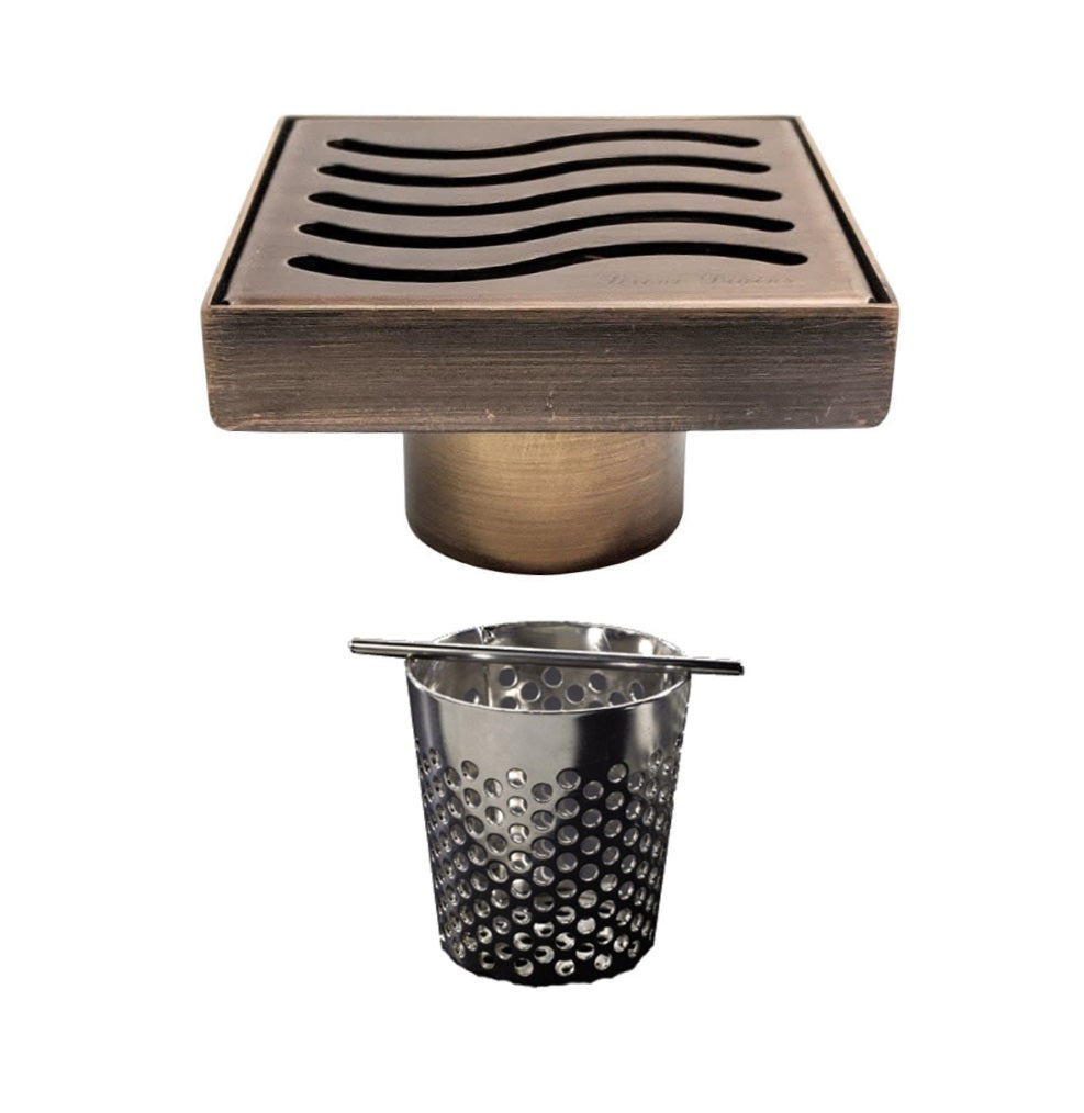 4 Inch Square Shower Drain Cover Oil Rubbed Bronze