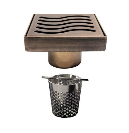 4 Inch Square Shower Drain Cover Oil Rubbed Bronze