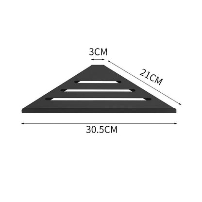 12 Inch Silver Brushed Stainless Steel Shower Corner Wall Shelf