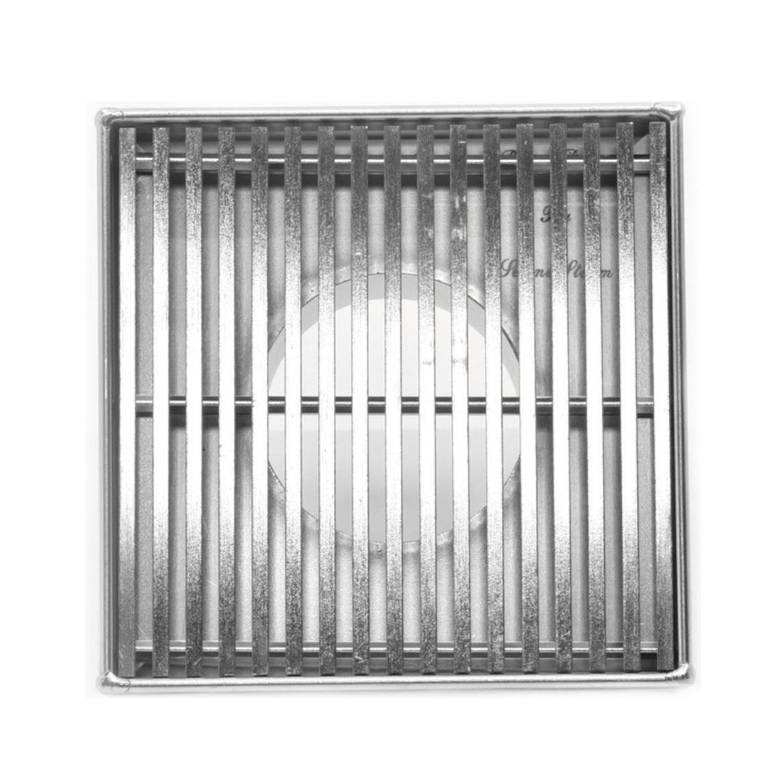 SereneDrains 4 inch Square Shower Drain Wedge Design Polished Chrome