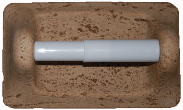 Cast Stone Toilet Tissue Holder, Travertine Tissue Holder in Mocha or Ivory