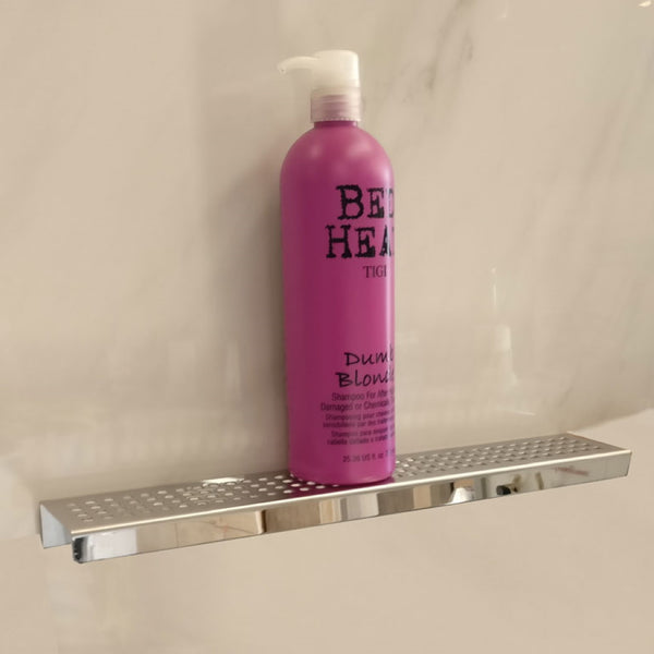 Wall Mounted Polished Chrome Shower Shelf, Traditional Square Design (12, 16, 24 Inch)