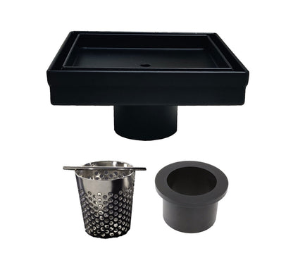 SereneDrains 5 Inch Square Tile-in Drain, Tile Floor Drain