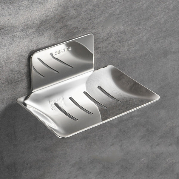 Wall Mounted Silver Soap Dish, Thickened Stainless Steel Luxury Soap Dishes